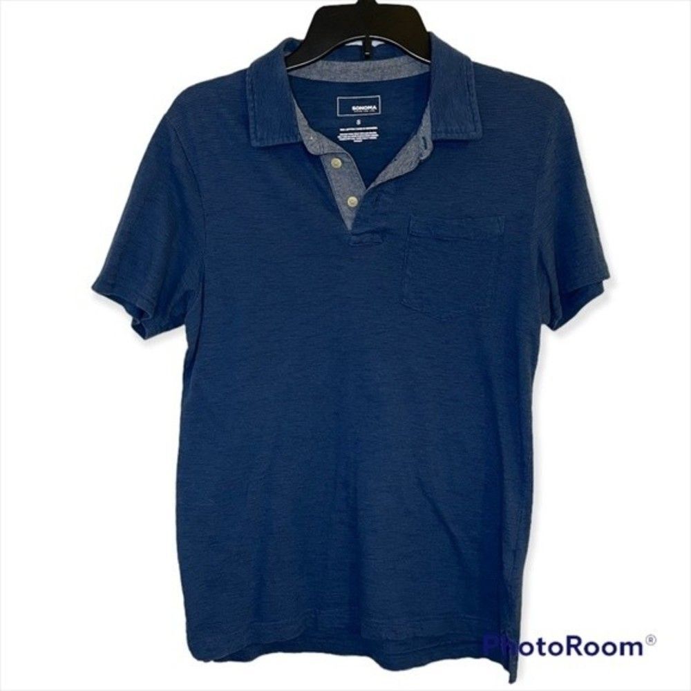 Sonoma Men’s Blue Short Sleeve Polo Shirt Size S